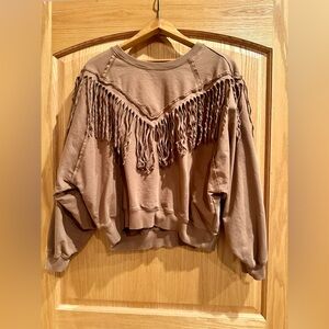 Chelsea DeBoer Sweatshirt Lily And Lottie Womens fringe sweatshirt
